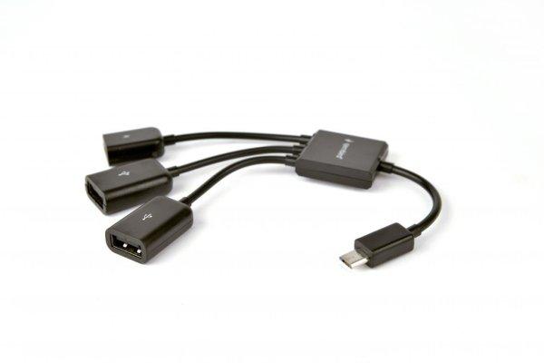 Gembird UHB-OTG-02 OTG 3-portos USB2.0 HUB Black