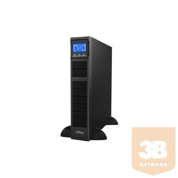 NJOY Szünetmentes 1000VA - Balder 1000 (On-line, RS232, USB, szoftver, LCD
kijelző, 2U rack)