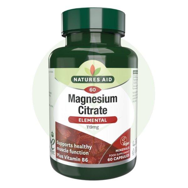 Magnesium-Citrate - Magnézium-Citrát kapszula - 60db - Natures Aid