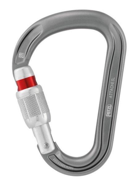 Petzl ATTACHE CSAVARZÁR HMS karabiner zárral, szürke