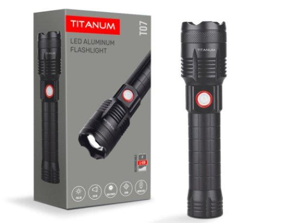 Videx TITANUM hordozható LED zseblámpa  6500K  700lm  TLF-T07