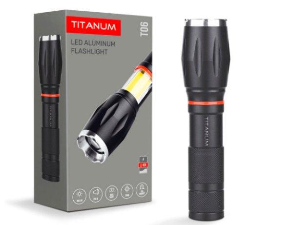 Videx TITANUM hordozható LED zseblámpa  6500K  300lm  TLF-T06