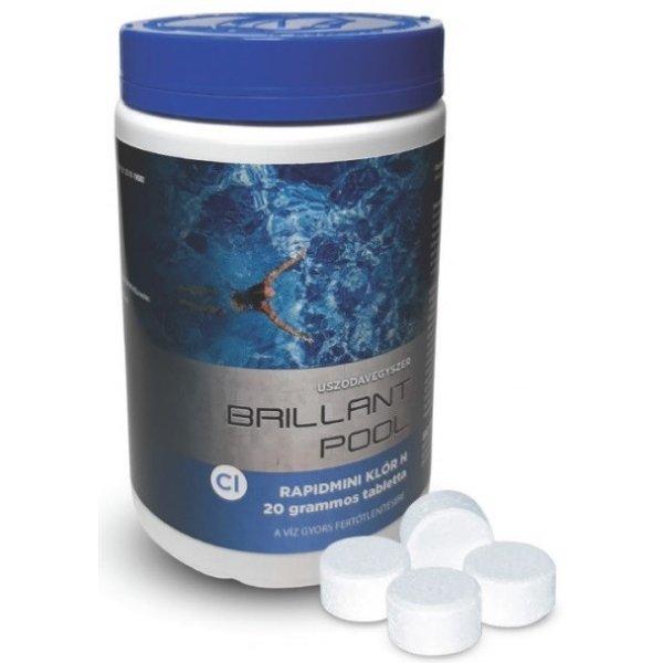 Brillant Pool Rapid Mini Klór "H" (20 gr), 55 %, 1 kg, klórtabletta
- 1 kg-os Brillant Pool Mini Klór "H" klórtabletta