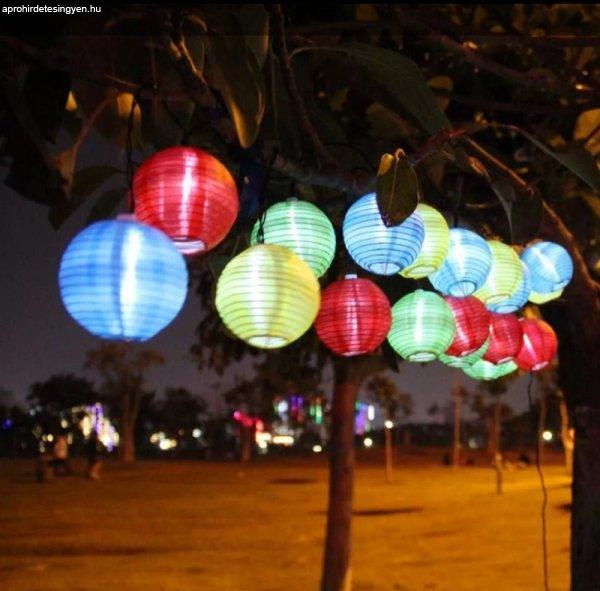 Party lampion, 10 LED-es, elemes