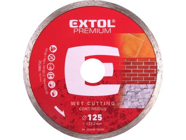 EXTOL PREMIUM gyémántvágó csempevágáshoz (sima), vizes vágásra;
115×1,8×22,2mm, max.13.300 ford/perc