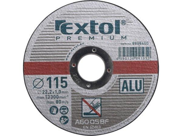 EXTOL PREMIUM vágókorong alumíniumhoz, szürke; 115×1,0×22,2mm, max 13300
ford/perc