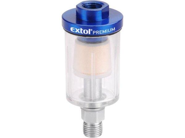 EXTOL PREMIUM mini levegőszűrő (nedvesség leválasztó), max. 8 Bar,
1/4", 48ml