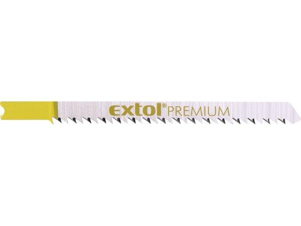 EXTOL PREMIUM dekopírlap, 5db, univerzális befogás, HCS; 75×8×1,5mm, 2,5mm
fogtáv, köszörült, fordított állású fogak, egyenes vágás, p