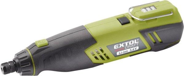 EXTOL CRAFT akkus mini köszörű és fúrógép, Li-ion; 3,6V, 1300 mAh,
ford.:18000 1/min, befogás 3,2mm