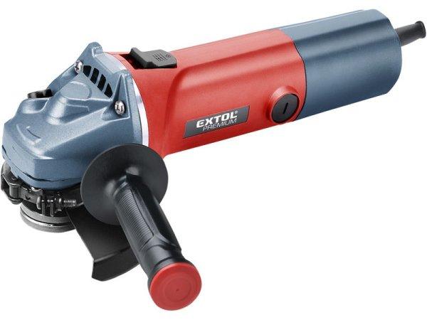 EXTOL PRMIUM sarokcsiszológép 125mm 850W, szabályozható fordulatszám, lágy
indítás, terhelésnél konstans fordulatszám, papírdoboz