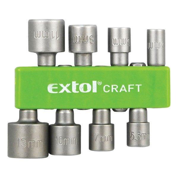 EXTOL CRAFT behajtó klt. hatlapfejű csavarhoz 8db;
5-13mm(5-5,5-6-7-8-10-11-13mm),36-38mm hossz, hatszög befogás, nem mágneses,
C.V.