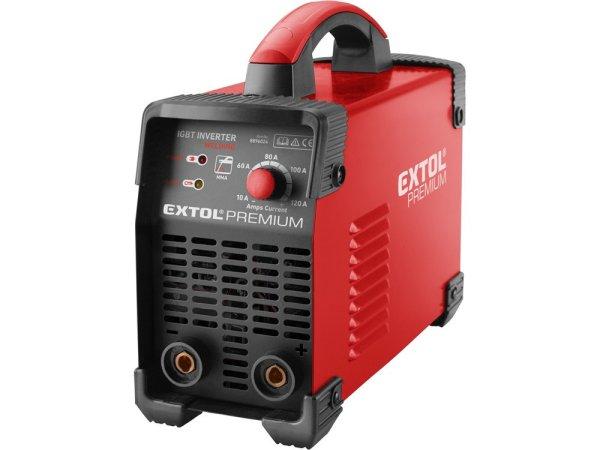 EXTOL PRMIUM inverter hegesztő készülék, 120A, munkakábel+földelőkábel