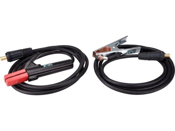hegesztő kábelpár, földelőkábel csipesszel + munkakábel
elektródafogóval, 160A, 5m, 25mm2, csatlakozó: 10-25