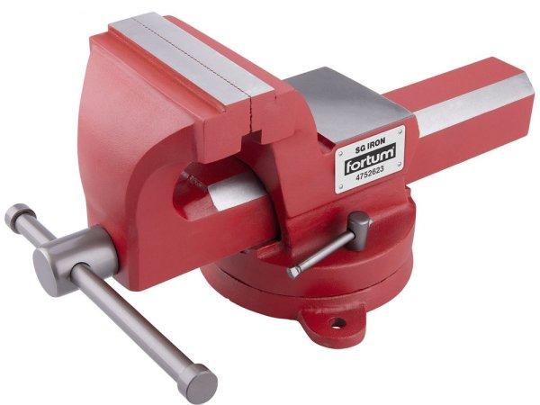 FORTUM satu forgatható;100 mm, 8 kg, max.befogás: 110 mm, max. összeszorító
erő: 13 kN, pofák keménysége: HRC 50-54