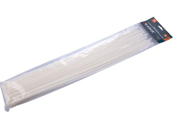 EXTOL PREMIUM kábelkötegelő 7,6×540mm 50db, fehér nylon; UV-, sav- és
lúgálló