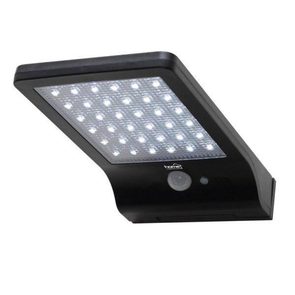 Home FLP300SOLAR napelemes LED reflektor, 300 lm, PIR mozgásérzékelő, 120°
5m, 36 db hidegfehér SMD LED, energiatakarékos, műany