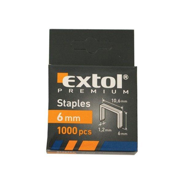 EXTOL PREMIUM tűzőgépkapocs profi (10,6×0,52×1,2mm) ; 12mm, 1000db