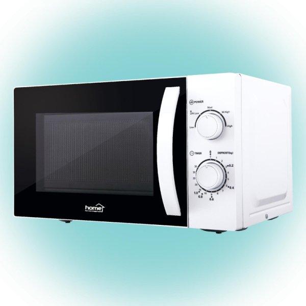 Home HG MH 21 mikrohullámú sütő, 700 W, 20 literes, 5 fokozatban
állítható teljesítmény, fehér