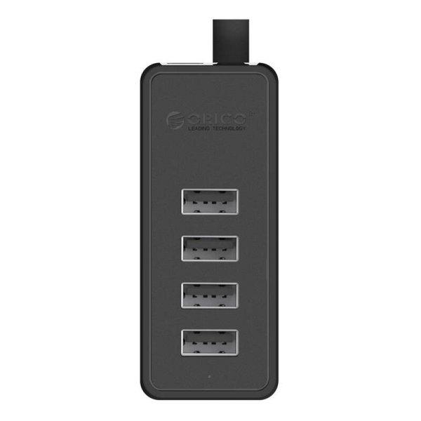 Orico W5P-100 USB-ről 4x USB 2.0 hub adapterre (fekete)