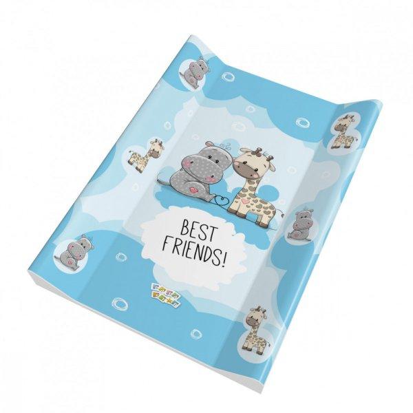 Babastar puha 2 ékes pelenkázó lap 50*70 cm - Best friend's ! kék