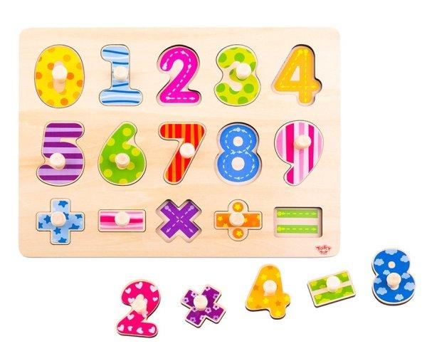 Tooky Toy Fa formaillesztős puzzle - Számok