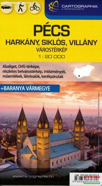 Pécs, Harkány, Siklós, Villány várostérkép (+ Baranya vármegye
térképe)