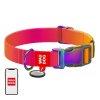 Nylon dog collar with QR code WAUDOG 15 mm wide, 25-35 cm lo