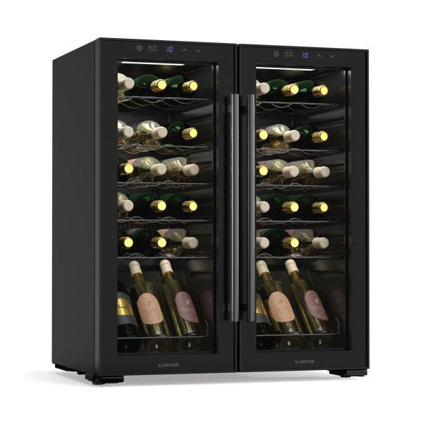 Klarstein Shiraz Weinkühlschrank | 2 Kühlzonen | LED-Beleuchtung |
Touch-Control | freistehend