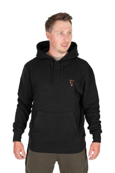 Fox Collection Black Marl Orange Hoodie pulóver XL (CCL229)