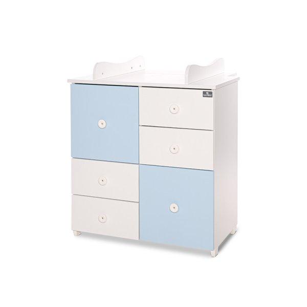 Lorelli Cupboard pelenkázó komód - White & Baby Blue