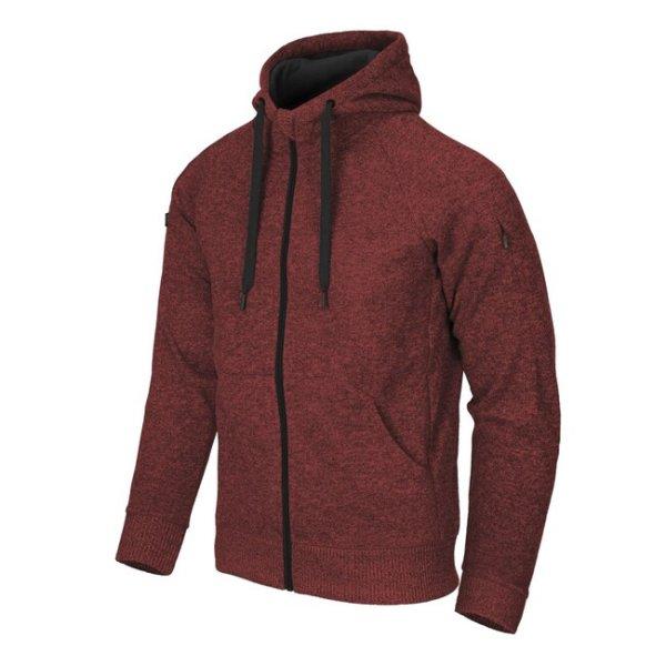 Helikon-Tex Covert Taktikai pulóver kapucnival (FullZip) - Melange Red