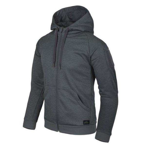 Helikon-Tex URBAN TACTICAL HOODIE (FullZip) - Melange Fekete-Szürke