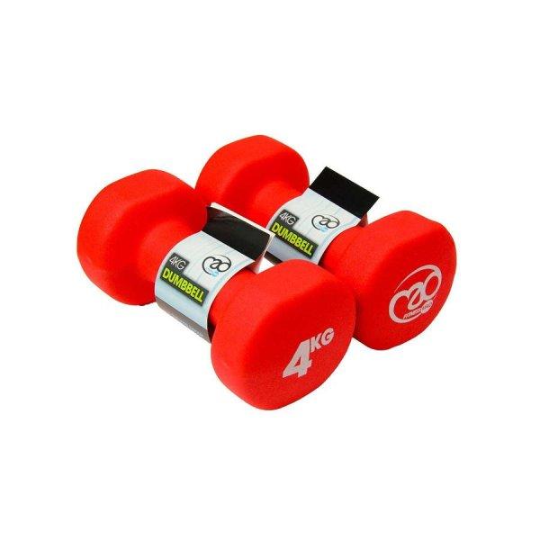 Kézisúlyzó párban - 2x4kg - piros - Fitness Mad