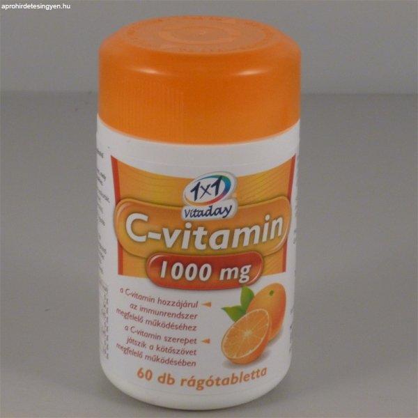 1x1 vitaday c-vitamin 1000mg rágótabletta narancs 60 db