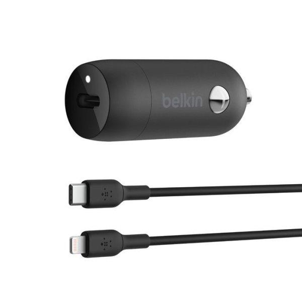 Belkin BoostCharge 30W USB-C Car Charger + USB-C to Lightning cable