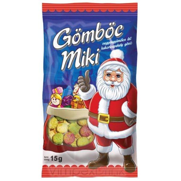 Gömböc Miki vegyesgyümölcs ízű kukoricapehely gömb 15g /40/