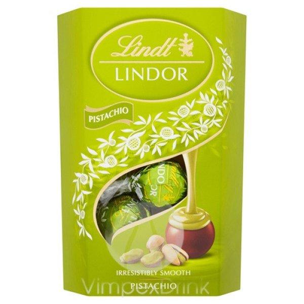 Lindt Lindor Pisztácia tejcsok.golyók díszdob.200g/8/