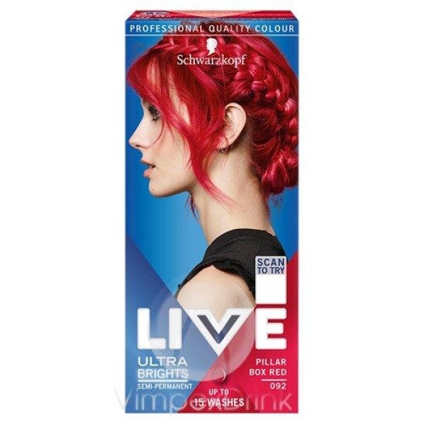 Schwarzkopf Live Color hajszínező 92 Piros