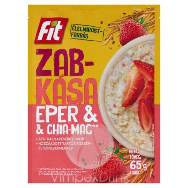 Fit reggeli zabkása CHIA maggal és eperrel ízesítve 65g/ 20/