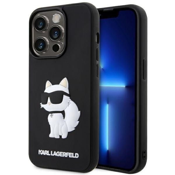 Karl Lagerfeld KLHCP14X3DRKHNK iPhone 14 Pro Max 6.7" fekete keménytok
Gumiból készült Choupette 3D logóval