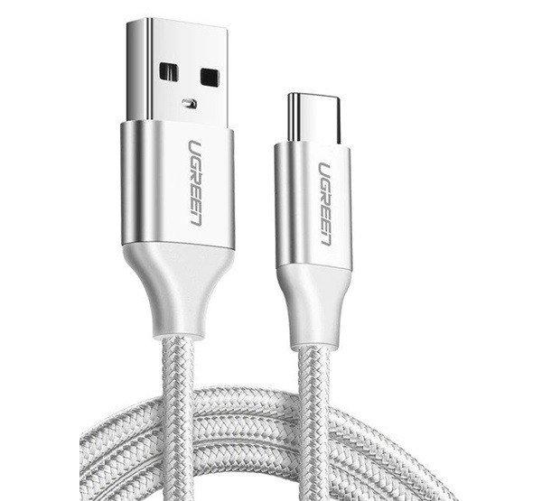 Ugreen US288 Type-C / USB gyorstöltő- és adatkábel, 2m, fehér