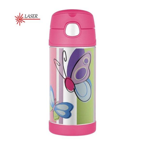 Thermos FUNtainer Gyermek termosz szívószállal - pillangó
355 ml