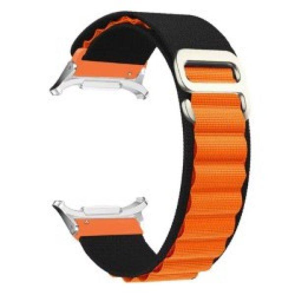 4wrist Szilikon szíj Samsung Galaxy Watch Ultra 47 mm - Orange/Black