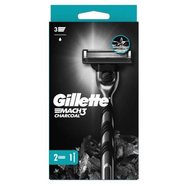 Gillette Borotva Mach3 Charcoal+ 2 fej