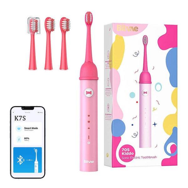 Sonic toothbrush with app for kids and tips set Bitvae K7S (pink)