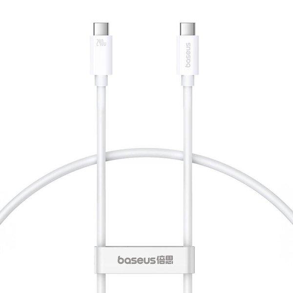 Kábel USB-C do USB-C Baseus Superior USB4, 240W, 1m (bia³y)