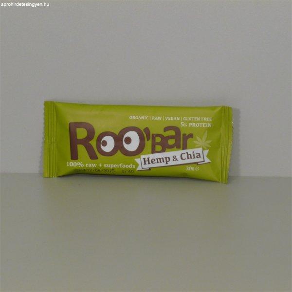 Roobar 100% raw bio gyümölcsszelet kender protein 30 g