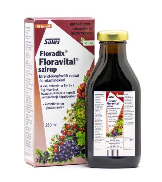 Salus floradix floravital szirup vassal és b-vitaminokkal 250 ml