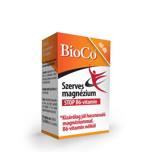 Bioco szerves magnézium stop b6-vitamin tabletta 60 db