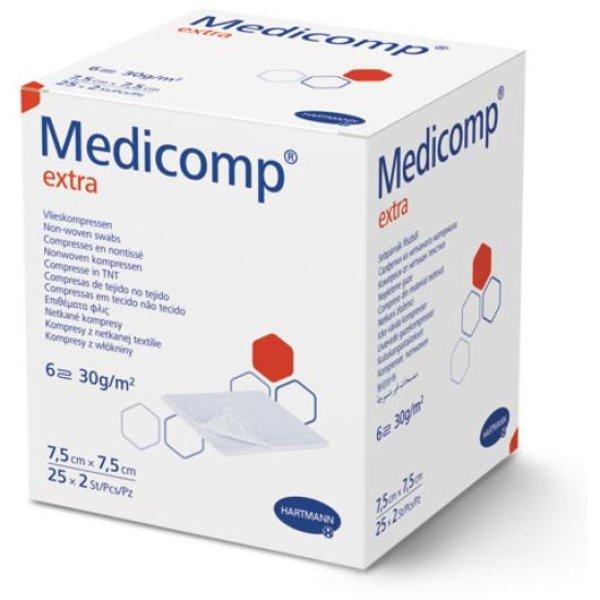 Medicomp® Extra steril 6 rétegű sebfedő (7,5 x 7,5 cm; 25 x 2 db)